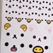 🌻店鋪上新🌼古早輕鬆熊轉印貼超萌可愛無痕表情貼紙DIY咕盒隨意貼博主同款貼