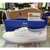 免運 黃蜂體育 Keds 女鞋 平底鞋 CHAMPION 經典真皮休閒鞋 白色 小白鞋 W110015 WH45750