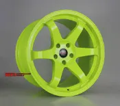 KR230 類RAYS TE37 內凹深V鋁圈樣式17吋 全車系 9J ET20 螢光黃