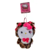 (店+)(現貨) 日本正版Sanrio三麗鷗豹紋水鑽全身款珠鍊娃娃包｜HelloKitty美樂蒂大耳狗酷洛米｜收納包吊飾