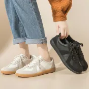 (店+)休閒鞋穆勒鞋男女同款透氣防滑軟底韓系舒適輕量輕便加寬加肥增高一腳蹬護士鞋健走鞋大尺碼免系鞋底板鞋時尚百搭厚底吸震減壓久站不累腳旅遊鞋