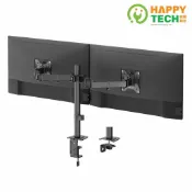 【HappyTech】TC26-24  雙螢幕 桌上型 螢幕支架  懸浮架  螢幕增高架17-32吋適用 夾鎖2用