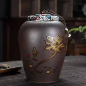 【小新茶具】葉罐柴燒罐小號普洱裝葉盒便攜迷你旅行存儲密封罐家用特大