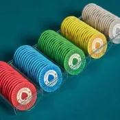 【星撲克臻選 】德州撲克陶瓷籌碼幣現貨定製棋牌室可用太陽無面值
