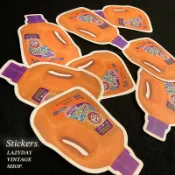 __ 𝑳𝑨𝒁𝒀𝑫𝑨𝒀怪品味復古懷舊可可愛愛系列｜強效橘子醬洗衣精｜奇怪筆記本文具手帳筆電貼紙霧面質感筆電收藏行李箱