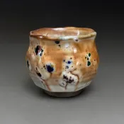 王文玉 柴燒志野玫瑰杯 柴燒長石杯 100ml