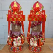 💥超彭湃尺六香祝壽塔💥【一對】敬神 壽塔 線香 壽麵 金元寶 祈福 祝壽  壽桃塔