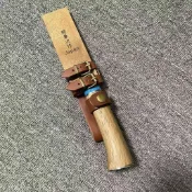 &全場免運&.日本關兼次熱處理大馬士革戶外小刀老式鍛打加厚原裝日式刀戶外免運&#