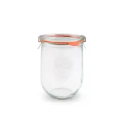 (店+)Weck 745玻璃密封罐 1062ml (含密封圈+扣夾/Tulip Jar/保鮮碗/醬料碗/收納罐)