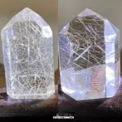 中森寶石🔮7A 髮晶柱 銀髮晶 銀鈦 銀髮 黃髮水晶 鈦晶 鈦晶柱 紅髮晶柱 兔毛水晶 水晶柱 上帝的指紋 晶中晶