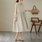 【K.W.】韓國空運一件式天使舞紗造型背心洋裝(小香風/輕量涼感/背心/休閒/日系/通勤/渡假)