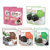 【韓味不二】韓國海苔酥 40g/45gX10入 口味任選(原味/蔬菜/兒童-粉40g/杏仁&核桃/ 蝦子&鯷魚)