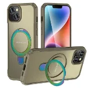 【Bill Case】戰神鎧甲 iPhone 14 Plus 多功磁吸指環支架高規保護殼-極光卡其(酷帥有型 全面保護)