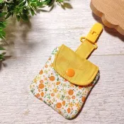 膨膨鋪棉 抗菌環保布料 平安符袋/香火袋/御守袋/護身符袋(橘子)
