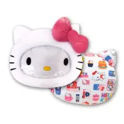 (店+)【Hello Kitty】凱蒂貓 大臉造型 可視透明暖手枕 抱枕 午安枕 腰靠枕 沙發枕 38x33cm(正版授權)