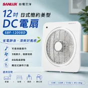 (輸碼95折 HESEPAL95L)SANLUX 台灣三洋 12吋 日式簡約美型DC電扇 箱扇 SBF-1200BD