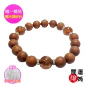 【A1寶石】招財鈦晶檀木手串水晶手鍊-同鈦晶手排超七金草莓能量/招財/人緣(MO-14277960)
