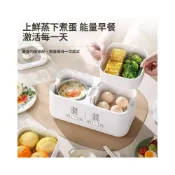(店+)津津優選 鴛鴦雙膽煮蛋器多功能自動斷電家用早餐機蒸蛋器溫泉蛋煮蛋機
