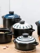 陶瓷砂鍋電磁爐專用煲湯家用兩用燃氣灶通用砂鍋燉鍋沙鍋湯煲小號【林之舍】