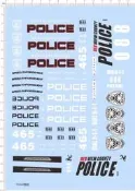 73942比例模型車水貼美國警車模型 1/18 路障兒童玩具