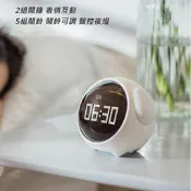 5組鬧鈴聲 貪睡 溫度 USB充電 HBK表情鬧鐘 夜燈 LED像素時鐘 聲控 表情鬧鐘 搖晃顯示時間 時鐘 互動表情