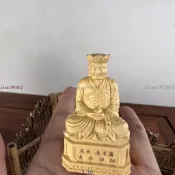 新品*熱銷*黃楊木清水祖師家居擺件木雕雕刻柏木神像汽車工藝品精雕招財
