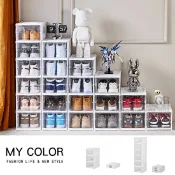 Mycolor 鞋盒 折疊鞋盒 組合鞋盒 摺疊式鞋盒 硬盒 掀蓋式鞋盒 多層鞋櫃 收納盒 球鞋收納 可堆疊 一體式折疊鞋架♚MY COLOR♚【A016】