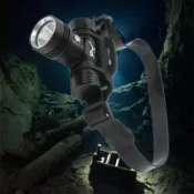 生活軌道 【60米深潛補光】潛水頭燈 水下攝影燈 潛水手電筒 頭戴式照明 電量顯示 視頻補光燈 L2強光 防水60米 潛水裝備 夜潛必備