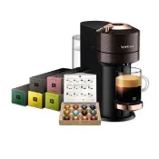 【Nespresso】momo獨家！Vertuo Next輕奢款膠囊咖啡機_玫瑰金 入厝 全自動咖啡機(晨間美式50顆組)