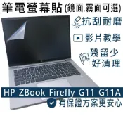 (店+)【Ezstick】HP ZBOOK FIREFLY14 G11 G11A 靜電式筆電螢幕貼｜鏡面/霧面可選