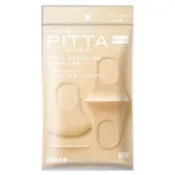 【DOKODEMO】ARAX PITTA 口罩 普通型 柔軟 米色 J 3 片裝