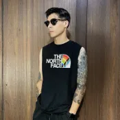 美國百分百【全新真品】The North Face 背心 棉質 休閒 TNF 無袖 上衣 LOGO 黑色 CH36