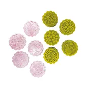 【水蘋果烘焙材料】 月餅模 30g 圓形0.7兩 5片花 月餅壓模 三箭牌 C-451