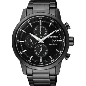 CITIZEN 星辰 CA0615-59E 極黑時尚光動能計時腕錶 /黑面 41mm