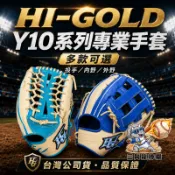 〈🇹🇼三角龍棒壘👍〉HI-GOLD 專業棒壘手套｜Y10 AB級細油皮革｜投手／內野／外野款