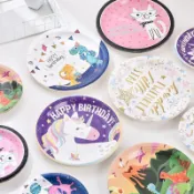 🎁臺灣出貨🎁一次性紙盤環保可降解幼兒園果盤生日糕盤野餐燒烤盤食品級刀叉