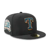 【NEW ERA】MLB 德州 遊騎兵 T 球隊紀念 經典黑 穿搭 棒球帽 59FIFTY【ANGEL NEW ERA】