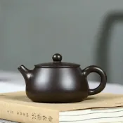 (店+)限時下殺🔥宜興紫砂壺 原礦黑朱泥 石瓢茶壺 手工泡茶 茶具禮品 2025新款 老匠人手作🔥免運