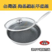 🌈台灣製🌈平煎鍋 不沾鍋 平底鍋 附蓋 煎鍋 瑪露塔 316不鏽鋼 陶晶二代 蜂巢鍋 不沾平底鍋32/34CM 無鉚釘