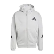 【adidas 愛迪達】M Z.N.E. FZ 男 連帽 外套 運動 訓練 休閒 舒適 愛迪達 灰(JF2450)