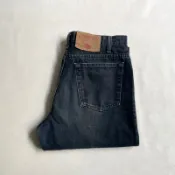 加拿大製造80s GWG Company Black Denim 純棉厚磅 黑丹寧 自然色落 小直筒牛仔褲vintage