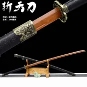 [龍泉劍莊]刀劍木制苗刀雙手刀武術訓練習道具加長繡春刀戚家刀COS用