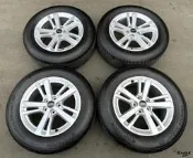 二手/新車落地鋁圈輪胎 使用2千公里如全新品 原廠 奧迪 Q3 17吋 5孔112 銀 含胎 韓泰 215/65-17