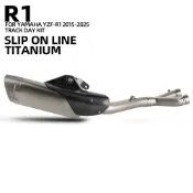 山葉 Akrapovic S-Y10SO18-HAPLT 軌道套裝中尾段(鈦彎頭)適配 Yamaha R1/MT10