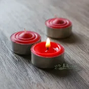 九品3.5小時酥油蠟燭－紅／黃（單入）SGS合格100%天然無毒！MIT，附發票。供佛油燈，祈福消災，點燈光明燈