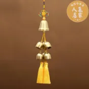 誠信行商店 風鈴/掛飾/裝飾 一大六小銅風鈴純銅鈴鐺風鈴掛飾家居房間裝飾掛件化五黃解二黑