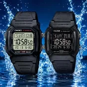 【CASIO 卡西歐】W-800H系列  LED照明 當兵 運動 休閒必備電子錶 (錶殼直徑寬約3.68公分 防水100米)