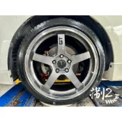 【捌貳】全新16吋鋁圈 GT 灰拋光唇邊4孔100 5孔100 108 112 114.3 五爪 實車照