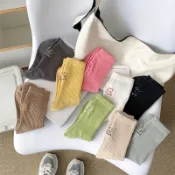 【多買多折🔥】日系彩色堆堆襪 刺繡字母純棉襪 長襪 中筒襪 高筒襪 秋冬襪子女 長筒襪 JK襪 大腿襪 瘦腿襪 膝下襪