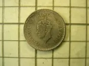 PS120 英屬印度1945年 喬治六世1/2 半盧比銀幣